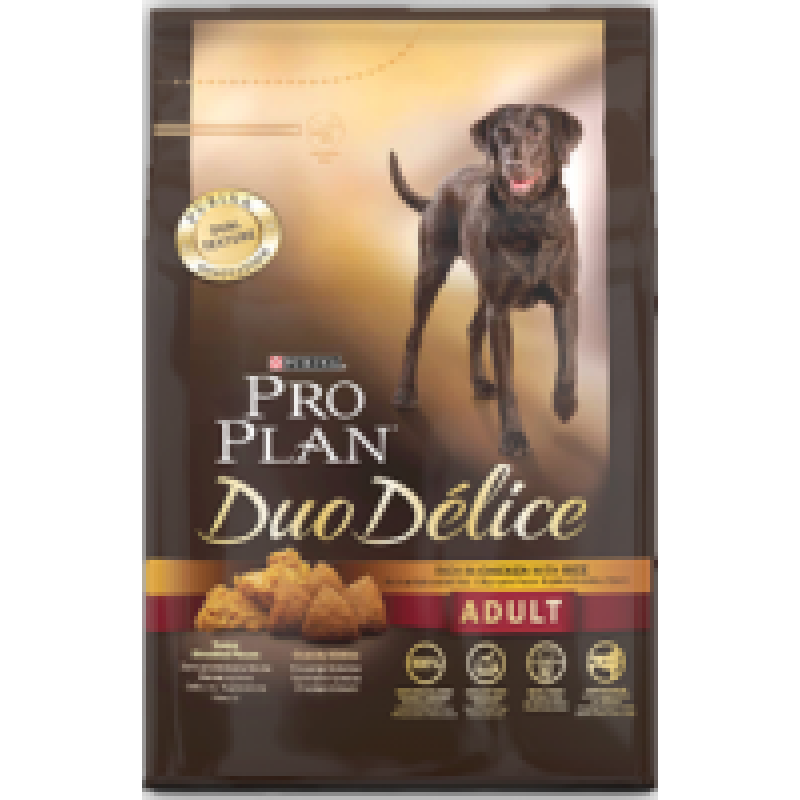 PRO PLAN DUO DELICE для взрослых собак Курица/Рис  2,5 кг