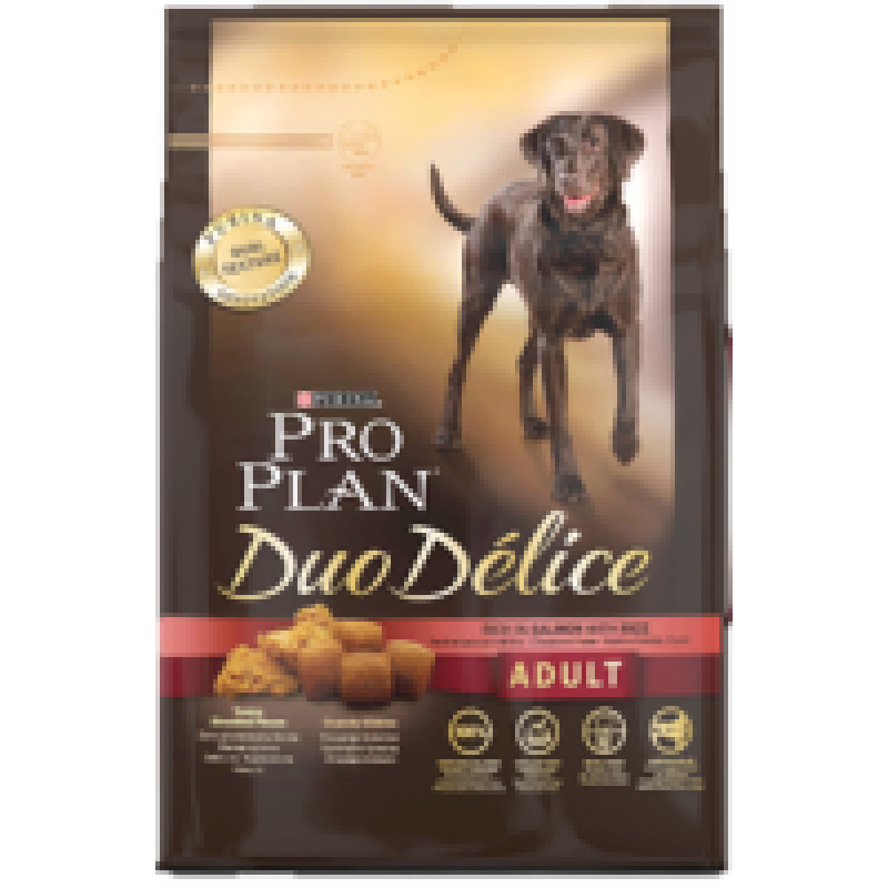 PRO PLAN DUO DELICE для взрослых собак Лосось/Рис 2,5 кг