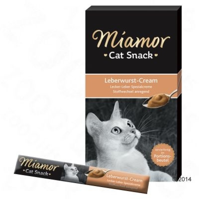 Лакомство Miamor для кошек с печенью и тимьяном для обмена веществ и иммунитета, 6x15 гр