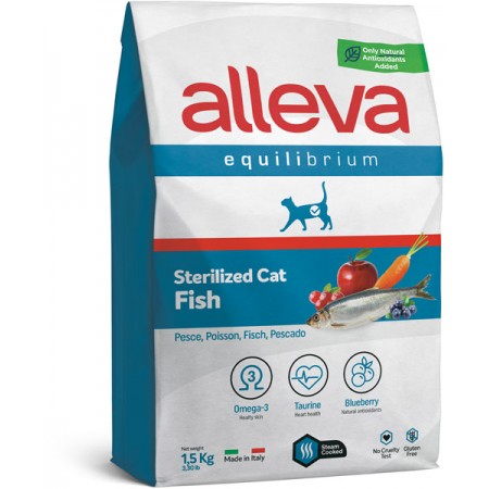Alleva Equilibrium корм для взрослых стерилизованных кошек с рыбой, 1.5 кг