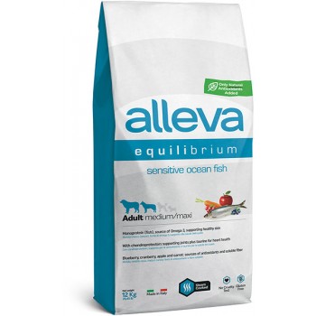 Alleva Equilibrium Сенситив Океаническая Рыба корм для собак средних и крупных пород 12 кг