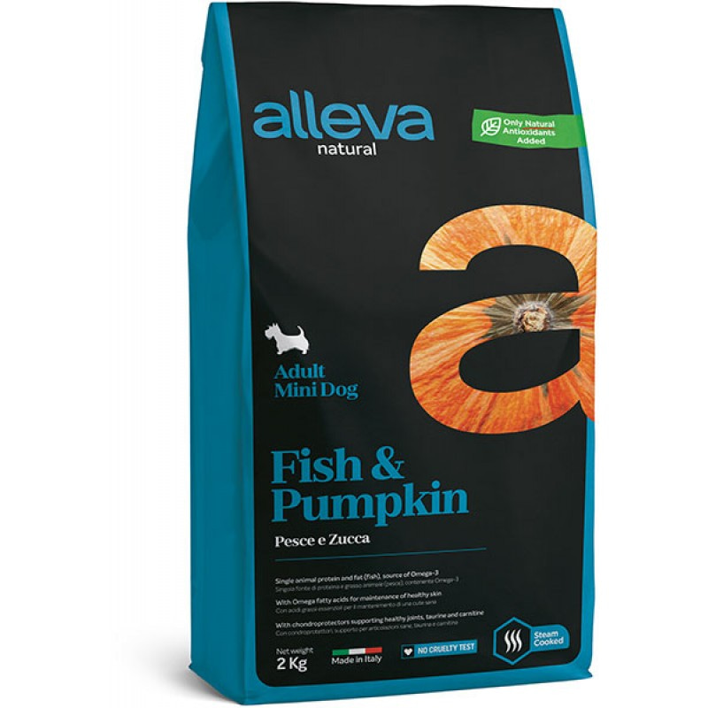 Купить Alleva Natural Рыба и Тыква сухой корм для взрослых собак мелких пород 12 кг Alleva в Калиниграде с доставкой (фото)