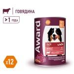 Купить Беззерновые монобелковые консервы AWARD для взрослых собак паштет из говядины с бататом, 400г AWARD в Калиниграде с доставкой (фото 2)
