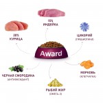 Купить Сухой корм AWARD для щенков средних пород с индейкой, курицей, морковью и смородиной, 2кг AWARD в Калиниграде с доставкой (фото 5)