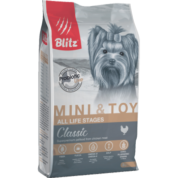 Blitz Classic сухой корм для собак мелких и миниатюрных пород всех возрастов 500 г