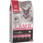 Купить Blitz Sensitive «Ягнёнок» сухой корм для взрослых кошек 2 кг Blitz в Калиниграде с доставкой (фото)