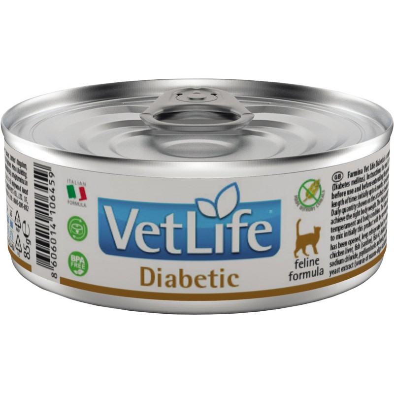 Влажный корм Farmina Vet Life Feline Diabetic для взрослых кошек при сахарном диабете, 85 гр