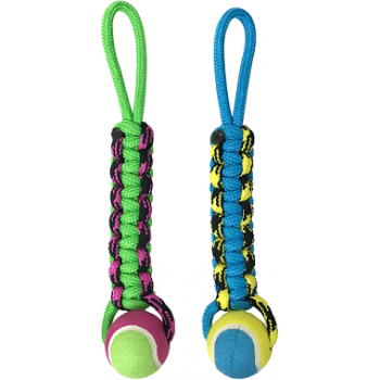 Petpark игрушка для собак Плетенка с теннисным мячом и петлей, 8 см