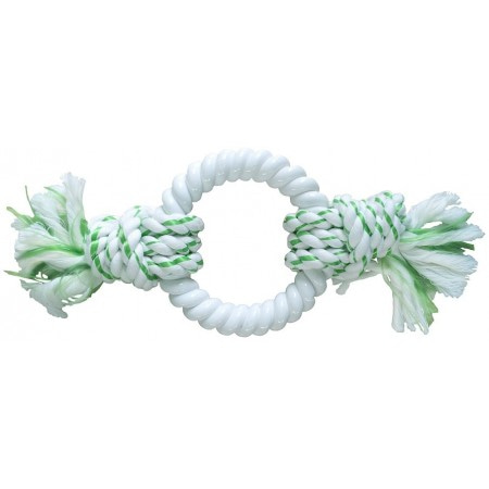 CanineClean игрушка для собак Канат с нейлоновым кольцом с ароматом мяты