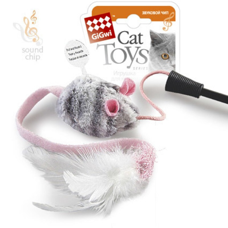 GiGwi игрушка для кошек, дразнилка с музыкальном чипом