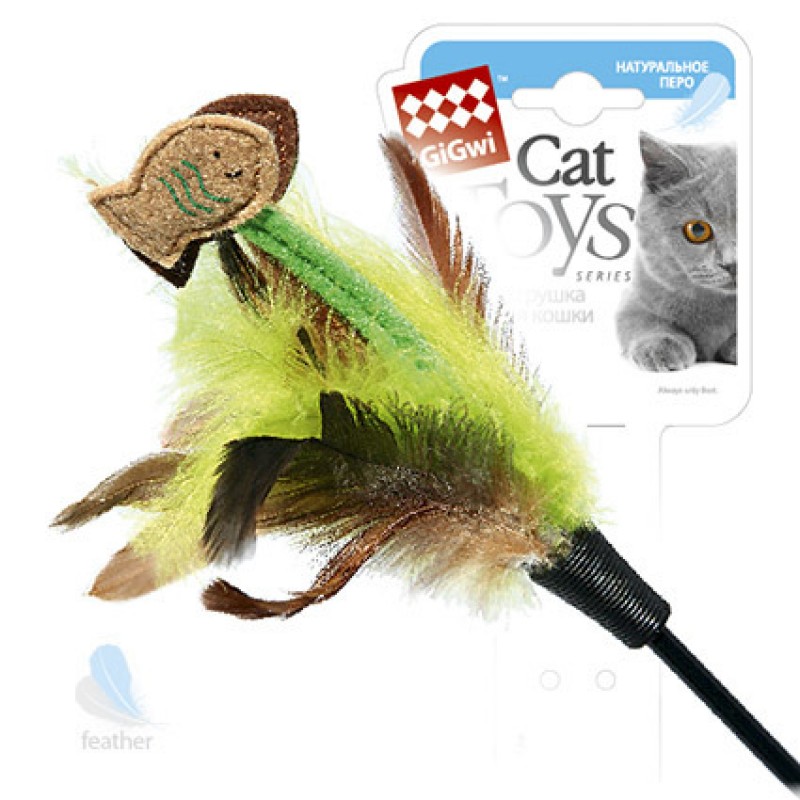 GiGwi игрушка для кошек, дразнилка с рыбками