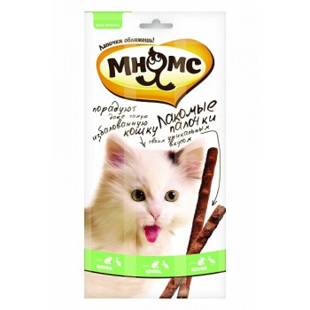 Мнямс - Лакомые палочки для кошек Говядина, печень (15 г)