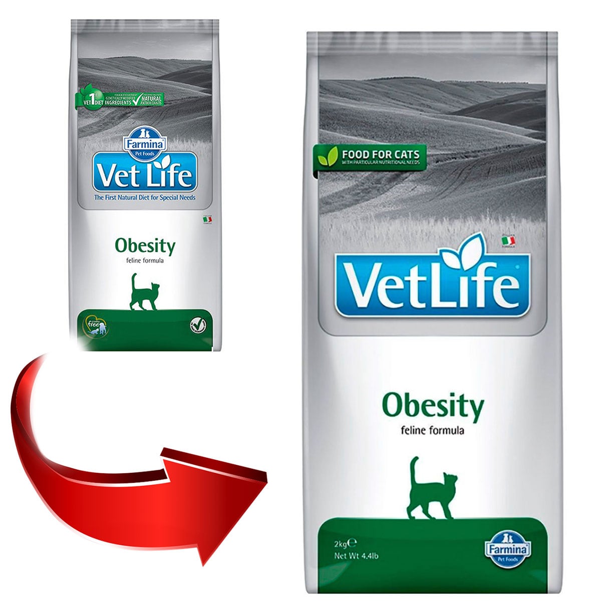Сухой корм Farmina Vet Life Cat Obesity диета для взрослых кошек для ...