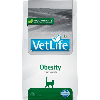 Farmina Vet Life диета для взрослых кошек для снижения излишнего веса 400 гр