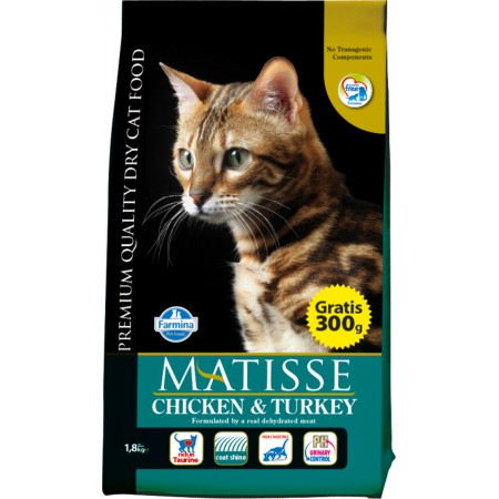 Farmina Matisse для взрослых кошек курица, индейка, 10 кг