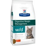 Сухой корм для взрослых и пожилых кошек всех пород Hill's Prescription Diet w/d Digestive/Weight Management Хиллс Лечение сахарного диабета, запоров, колитов (Хилс PD В/Д ВД WD) , курица 1.5 кг