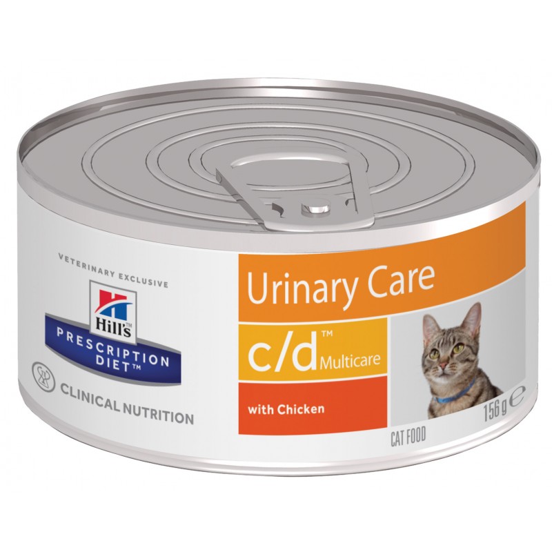 Hill's Prescription Diet c/d Multicare консервы для кошек при МКБ, курица 156 гр