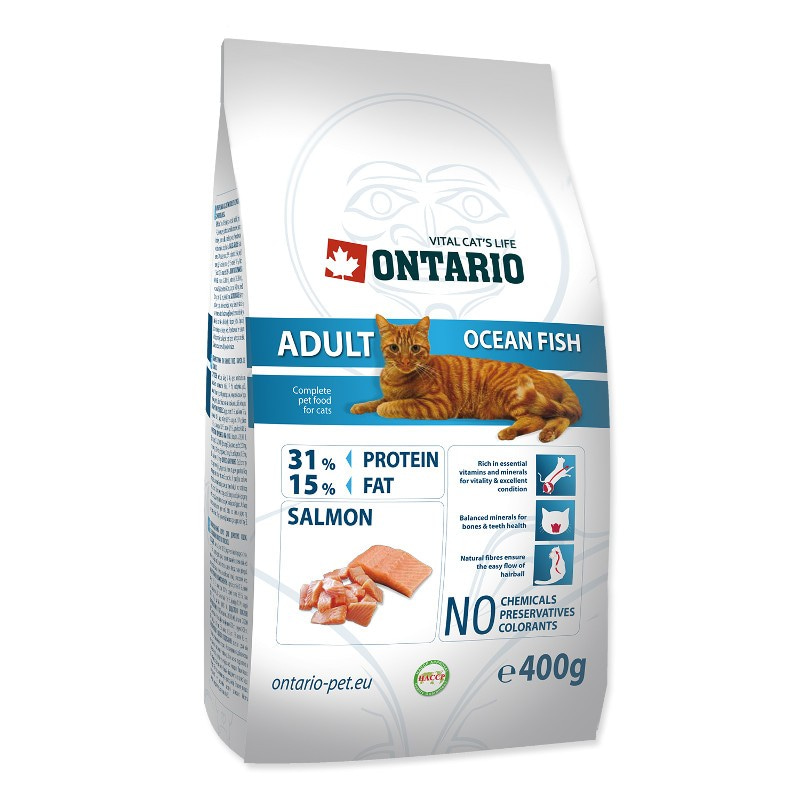 Сухой корм Ontario для взрослых кошек с морской рыбой Adult Ocean Fish 6.5 кг