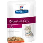 HILLS Prescription Diet i/d Digestive Care консервы для кошек для здоровья ЖКТ с курицей 85г