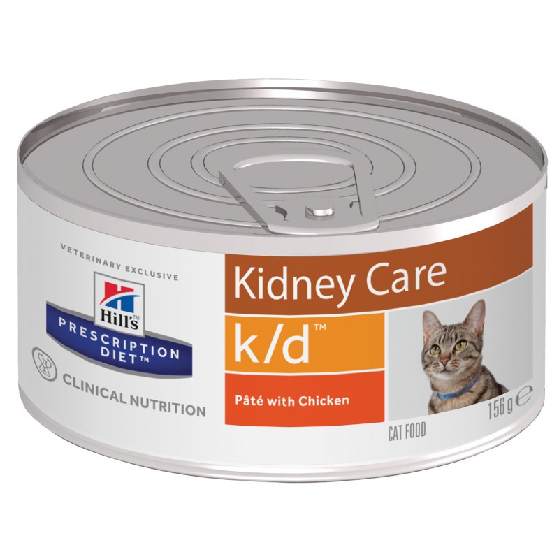 Корм для кошек HILLS Prescription Diet k/d Kidney Care для почек с курицей консервированный 156г