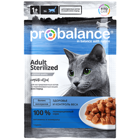 Консервированный корм для стерилизованных кошек Probalance "Sterilized", 85 г
