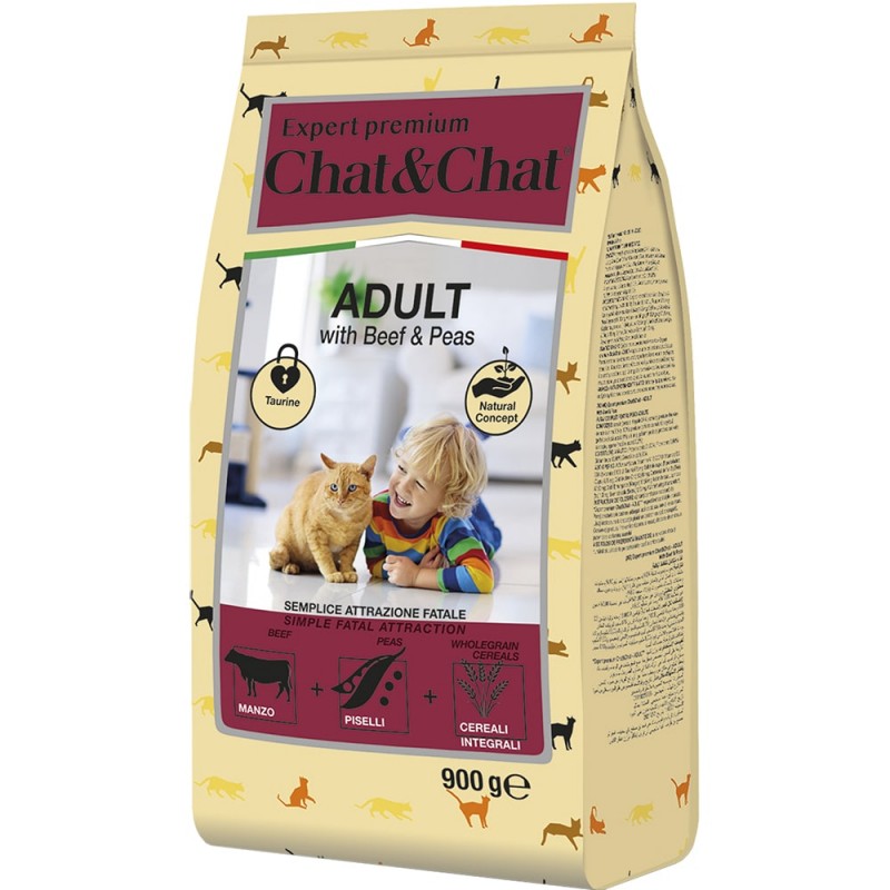 Купить Сухой корм премиум-класса Chat&Chat Expert Premium Adult с говядиной для взрослых кошек 900 гр Chat&Chat в Калиниграде с доставкой (фото)