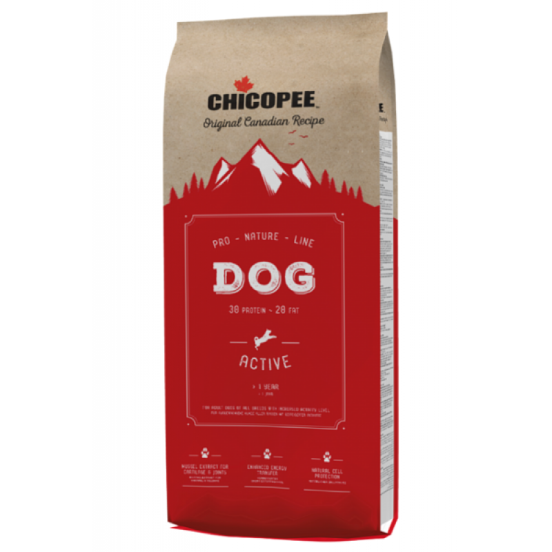 Сухой корм CHICOPEE PRO NATURE LINE ADULT ACTIVE для активных взрослых собак всех пород 20 кг