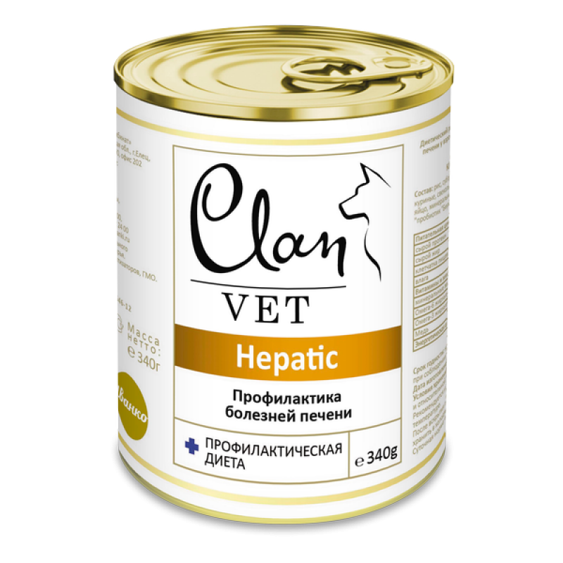 Купить Clan Vet Hepatic консервы премиум класса для взрослых собак профилактика болезней печени, 340 гр Clan в Калиниграде с доставкой (фото)