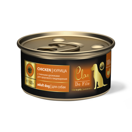 CLAN De File консервы супер-премиум класса для собак Курица, 100 гр