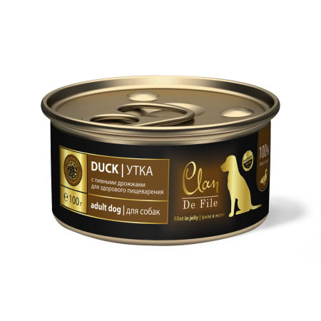 CLAN De File консервы супер-премиум класса для собак Утка, 100 гр