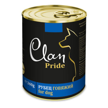 CLAN PRIDE консервы супер-премиум класса для собак Рубец говяжий, 340 гр