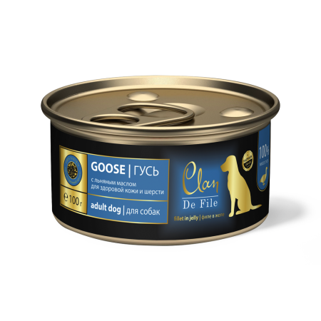 CLAN De File консервы супер-премиум класса для собак Гусь, 100 гр