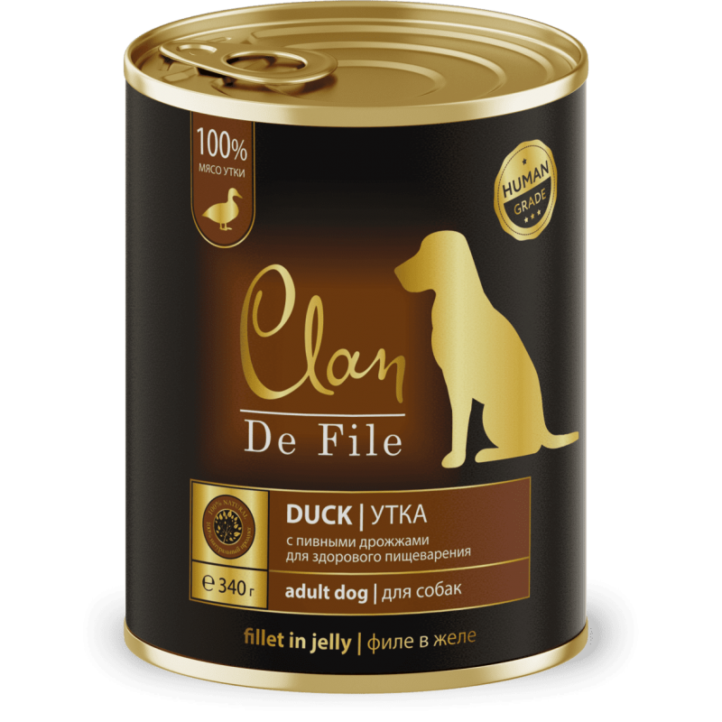 Купить CLAN De File консервы супер-премиум класса для собак Утка, 340 гр Clan в Калиниграде с доставкой (фото)