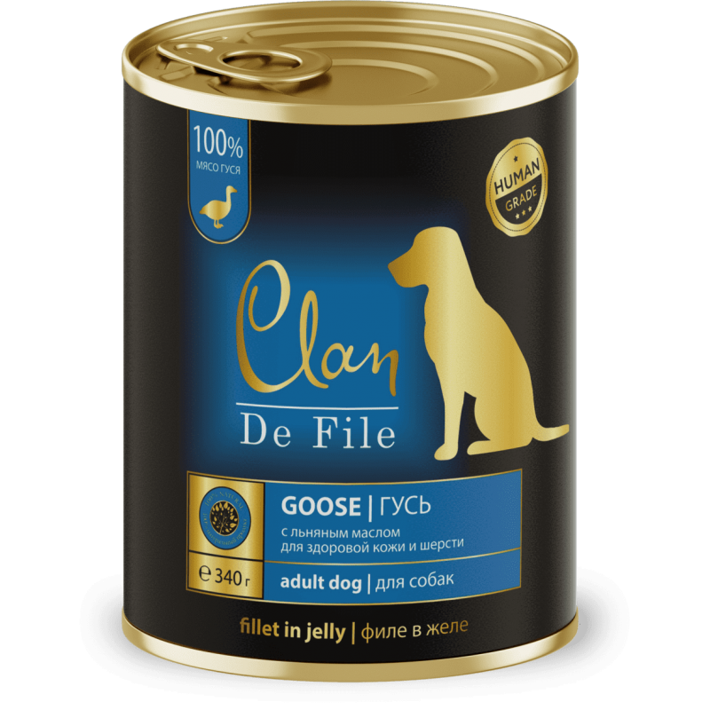 Купить CLAN De File консервы супер-премиум класса для собак Гусь, 340 гр Clan в Калиниграде с доставкой (фото)