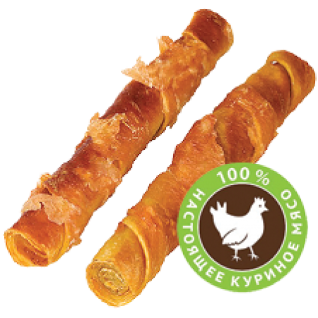 Куриныe твистеры сушеные, лакомство для собак