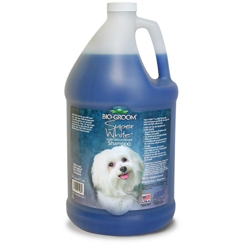 Bio-Groom Super White Shampoo шампунь для собак белого и светлых окрасов 3,8 л