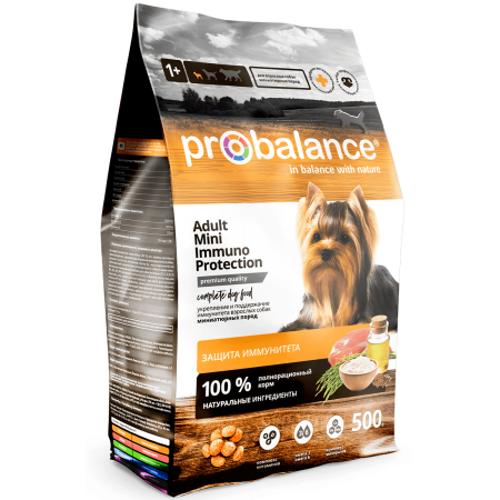 Probalance Immuno Adult Mini Сухой корм для миниатюрных собак, 500г