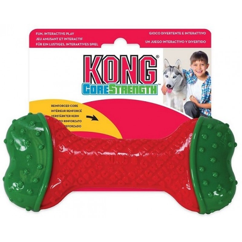 KONG Holiday игрушка для собак CoreStrength Косточка средняя 14 см