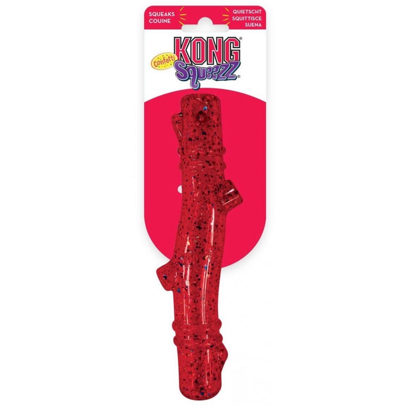 KONG Holiday игрушка для собак Squeezz Confetti Палочка 20 см средняя