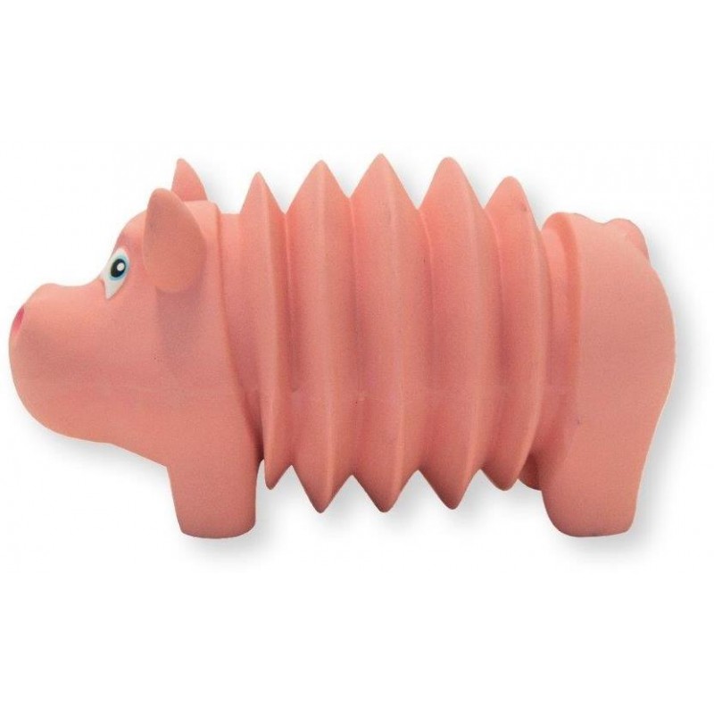 OH игрушка для собак Accordionz Свинка латекс с пищалкой, 15 см