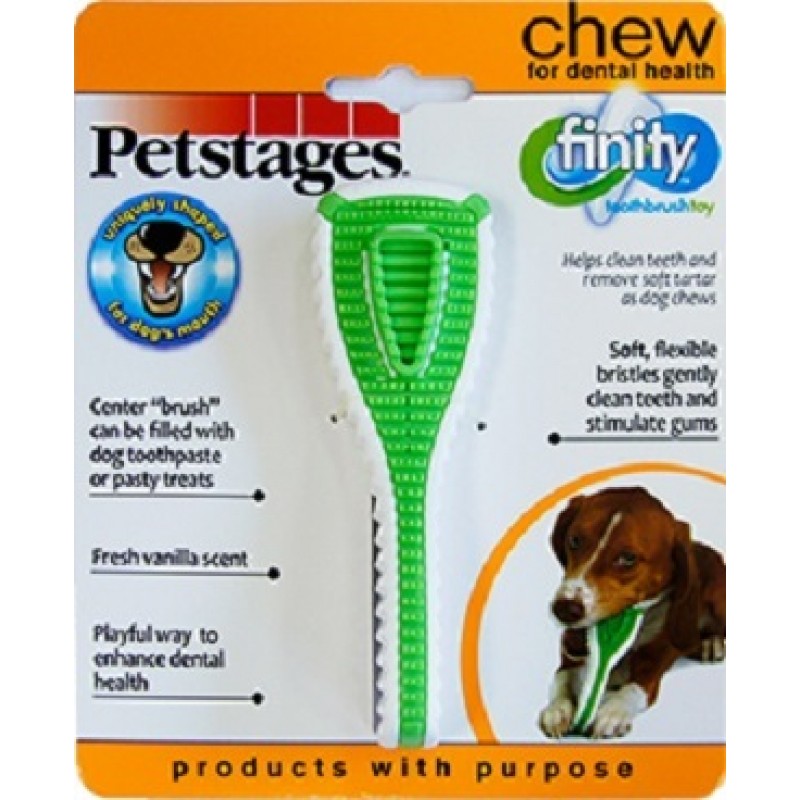 Petstages игрушка для собак Finity Dental Chew зубная щетка 11 см маленькая