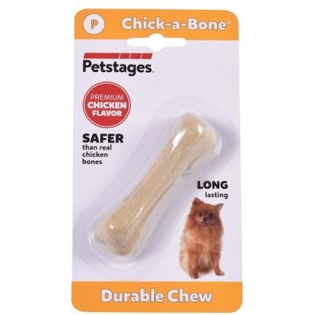 Petstages игрушка для собак Chick-A-Bone косточка с ароматом курицы 8 см очень маленькая
