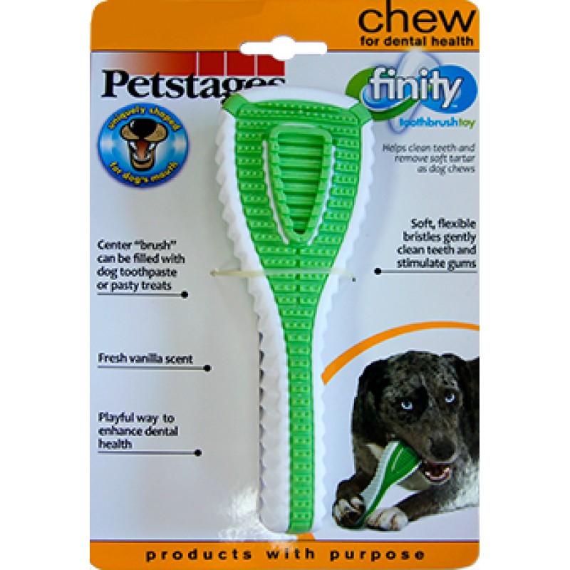 Petstages игрушка для собак Finity Dental Chew зубная щетка 15 см средняя