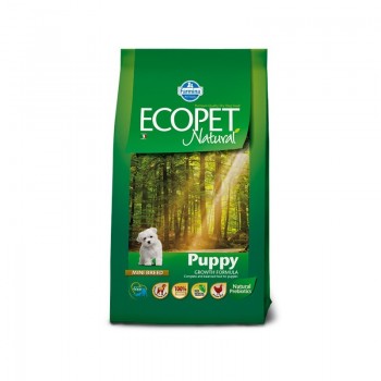 Farmina Ecopet Natural для щенков мини пород, беременных и лактирующих собак, с курицей 12 кг
