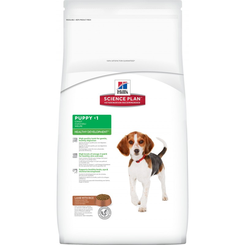 Сухой повседневный корм для щенков средних пород Hill's Science Plan Puppy Healthy Development Lamb & Rice ягненок с рисом 12 кг