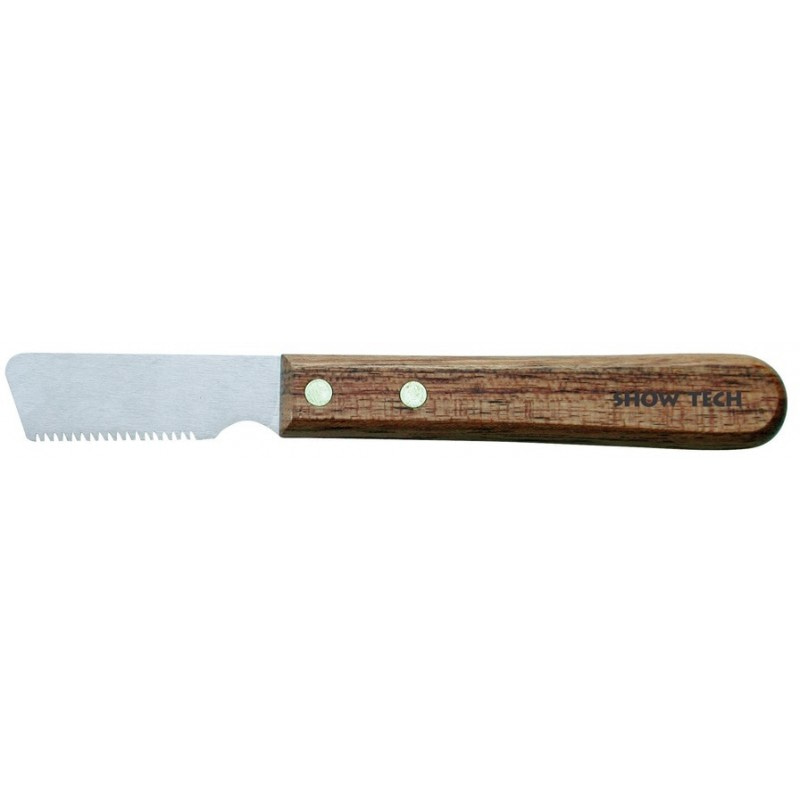 Купить SHOW TECH тримминговочный нож 3240 с деревянной ручкой для жесткой шерсти SHOW TECH в Калиниграде с доставкой (фото)