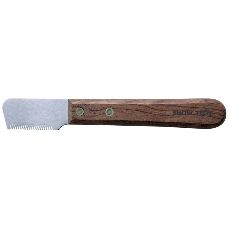 Купить SHOWTECH тримминговочный нож 3260 с деревянной ручкой для шерсти средней жесткости SHOW TECH в Калиниграде с доставкой (фото)