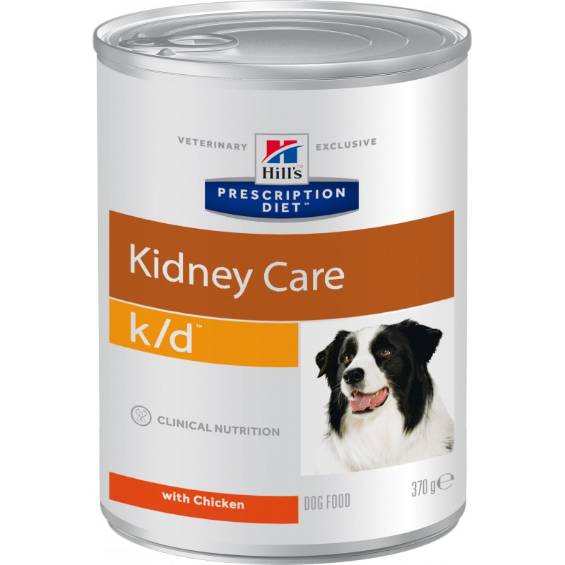 Корм для собак HILLS Prescription Diet k/d Kidney Care для почек с курицей консервированный 370г