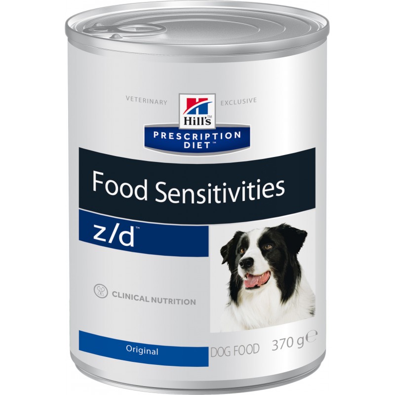 Корм для собак HILLS Prescription Diet z/d Food Sensitivities для кожи при пищевой аллергии консервированный 370г