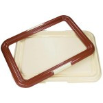 Лоток для для щенков и собак малых пород Dogman с сеткой, оливковый, средний (50х70 см)